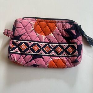 Vera Bradley Pink and Orange Quilted Women's Zip Pouch